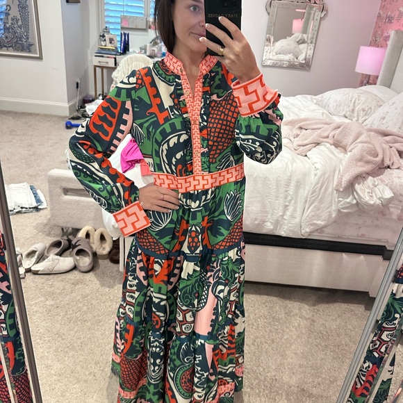 Colorful Patterned Maxi Dress - Picture 3 of 7